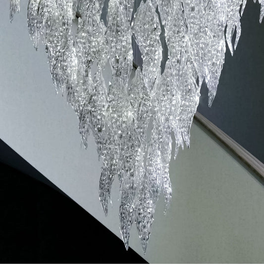 Tatva Lights Frosted Leaves Chandelier