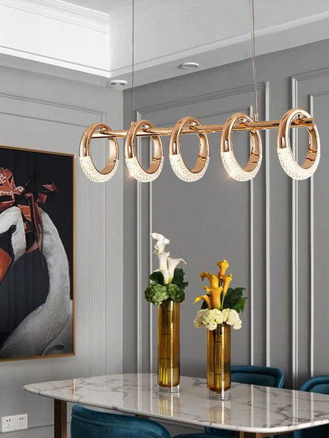Tatva Lights – Moon Ring Chandelier