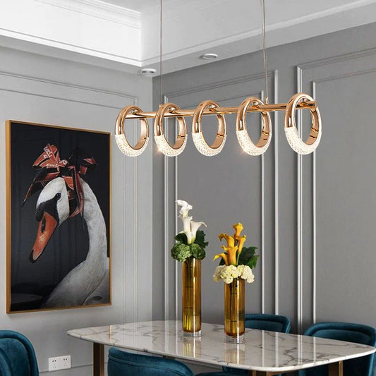 Tatva Lights – Moon Ring Chandelier