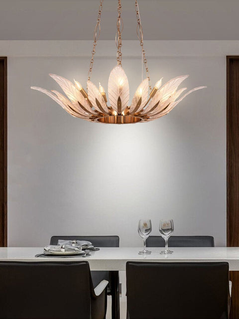 Tatva Lights Zariya Gold Leaf Chandelier