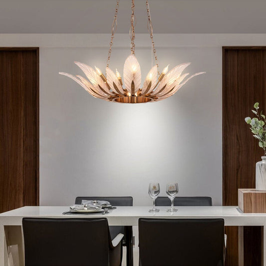 Tatva Lights Zariya Gold Leaf Chandelier