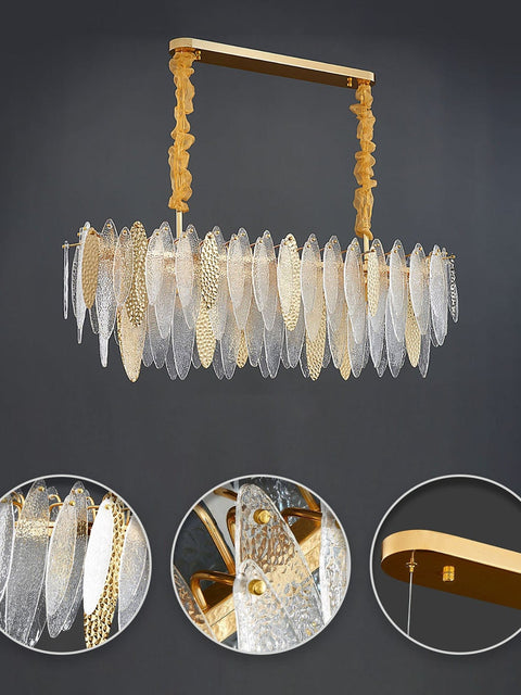 Tatva Lights Beach View Amber Chandelier