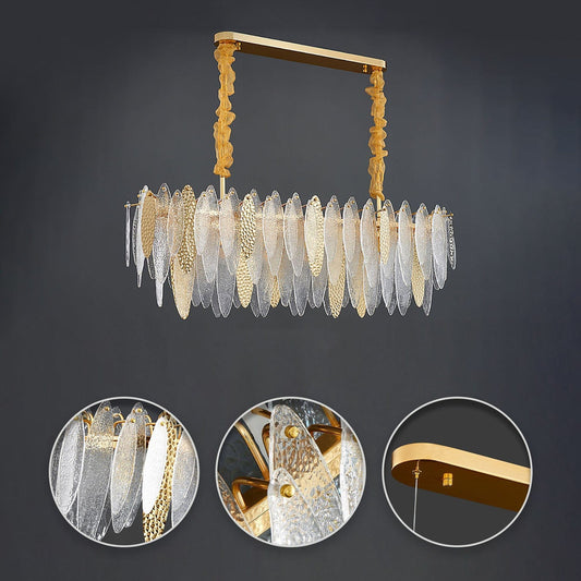Tatva Lights Beach View Amber Chandelier