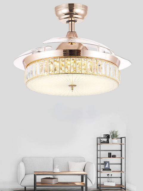 Tatva Lights Ediva Retractable Ceiling Fan Chandelier