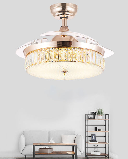 Tatva Lights Ediva Retractable Ceiling Fan Chandelier