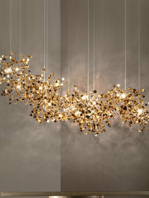 Tatva Lights Gold Modern LED Ring Chandelier