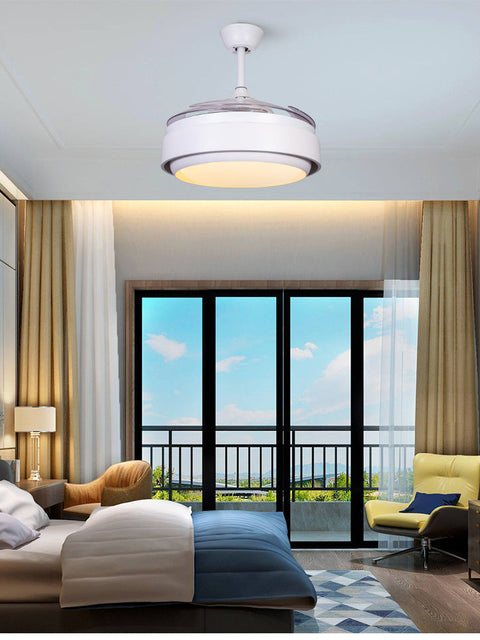 Tatva Lights Whitlow White Retractable Fan