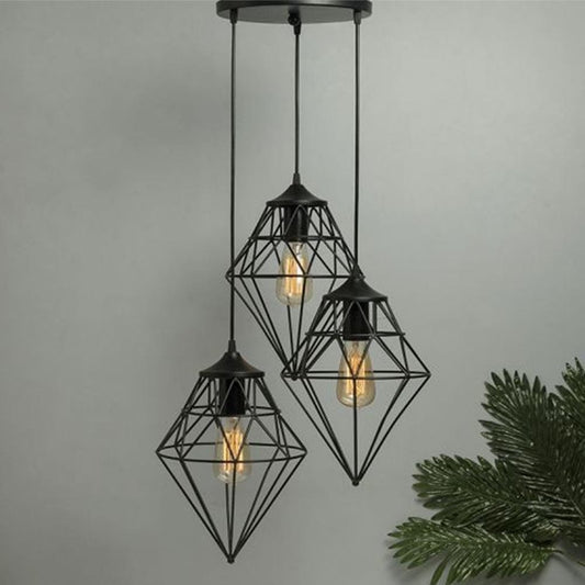 Tatva Lights Rubyva Modern Cage Pendant Light