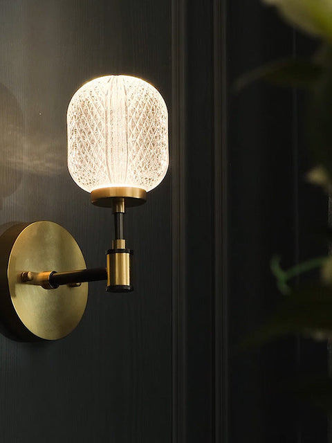 Tatva Lights Elysium Gold Metal and Crystal Wall Light