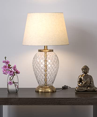 Tatva Lights Sylvara Diamond Cut Glass Table Lamp