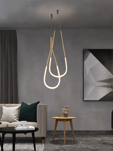 Tatva Lights Luxor Minimal Gold LED Hanging Light