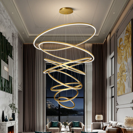 Tatva Lights Modern Rose Gold Chandelier