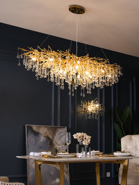 Tatva Lights Zephira Gold Chain Chandelier