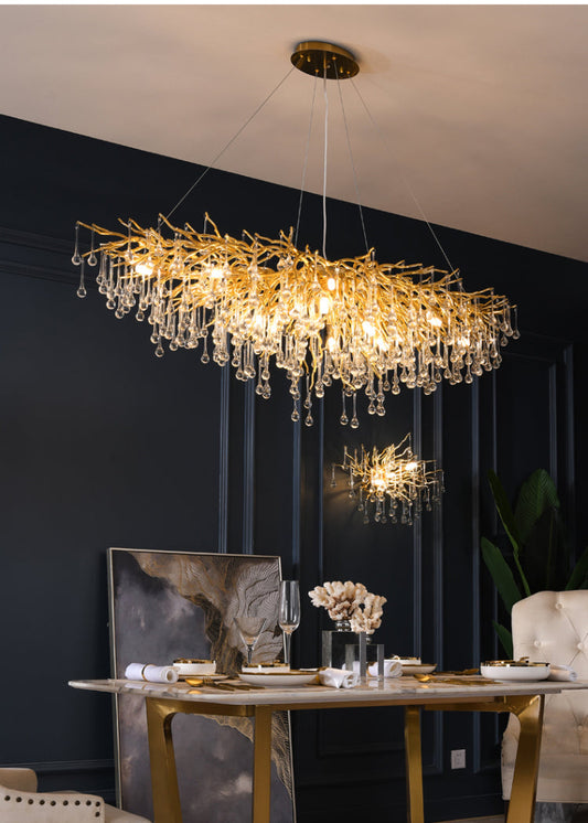 Tatva Lights Zephira Gold Chain Chandelier