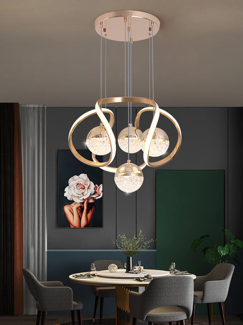 Tatva Lights Dual-Layer Modern LED Chandelier