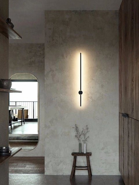 Tatva Lights Luxury 800mm LED Black Long Tube Wall Light