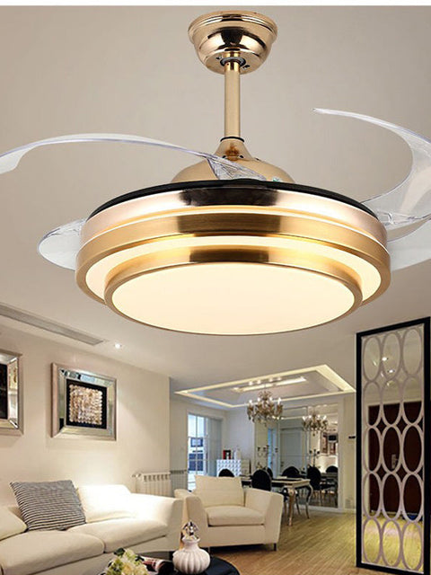 Tatva Lights Arnoire Gold Fan Chandelier