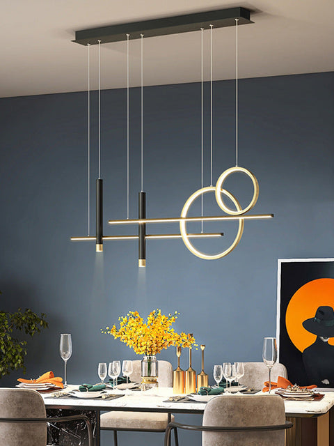 Tatva Lights Elaren Black Modern LED Chandelier