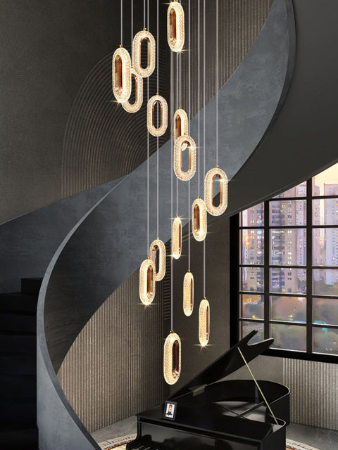 Tatva Lights Évronne Staircase Chandelier