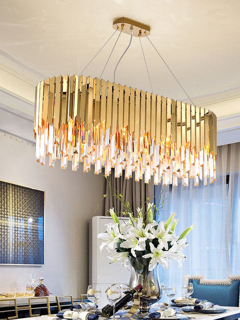 Tatva Lights Cyrentra Crystal LED Chandelier