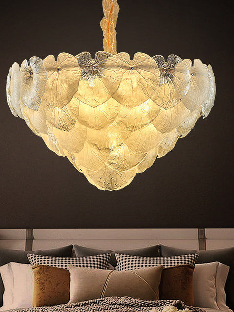 Tatva Lights Glow Sphere Gold Cascade Chandelier