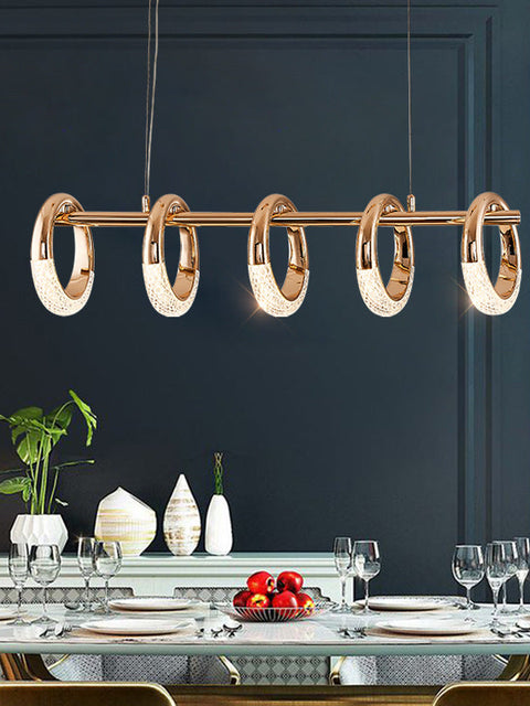 Tatva Lights Aurellin Gold LED Ring Chandelier