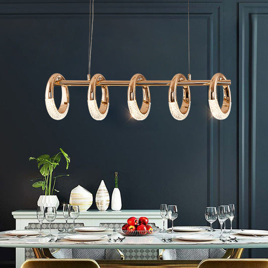 Tatva Lights Aurellin Gold LED Ring Chandelier