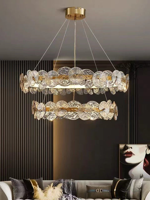 Tatva Lights Elarin Crystal Ring LED Chandelier