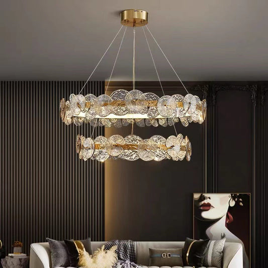 Tatva Lights Elarin Crystal Ring LED Chandelier