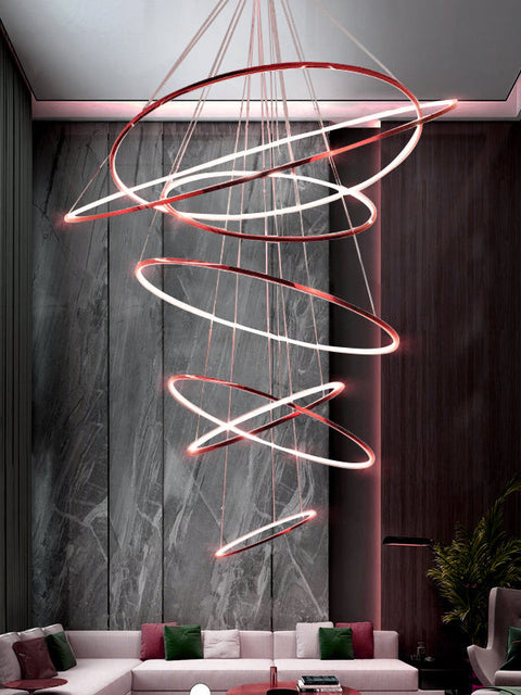 Tatva Lights Rose Gold Modern LED Chandelier