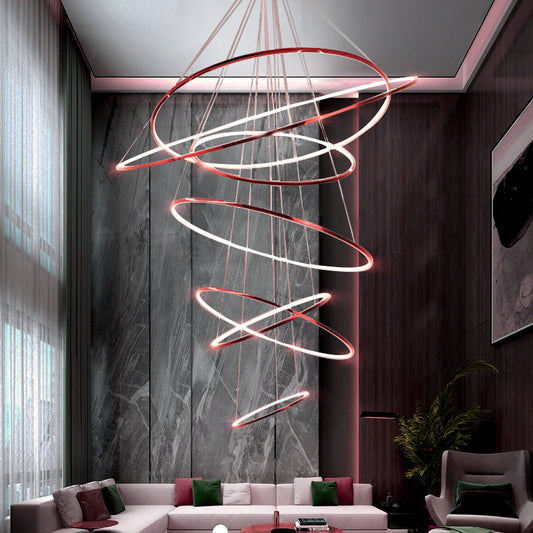 Tatva Lights Rose Gold Modern LED Chandelier