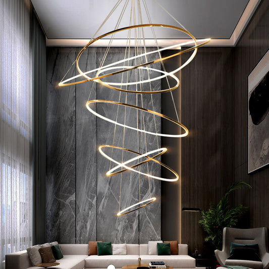 Tatva Lights Rennor Gold Ring LED Chandelier