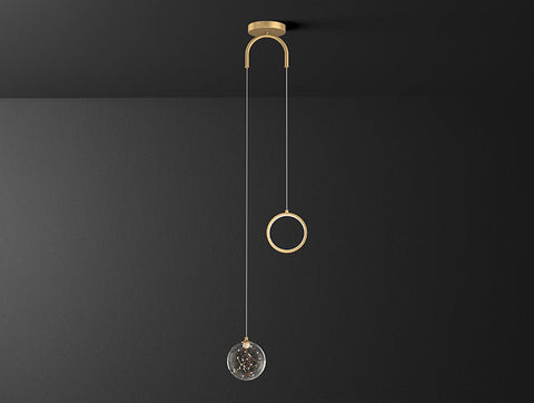 Tatva Lights Elaris Duo Crystal LED Pendant Light