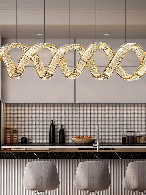 Tatva Lights Clystra Gold Chain Chandelier