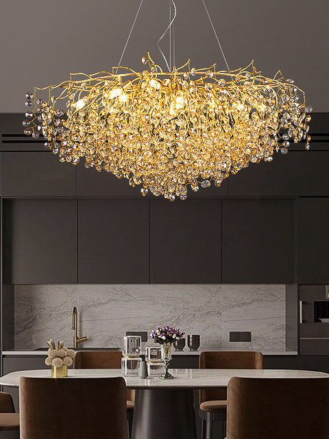 Tatva Lights Golden Elegance Chandelier