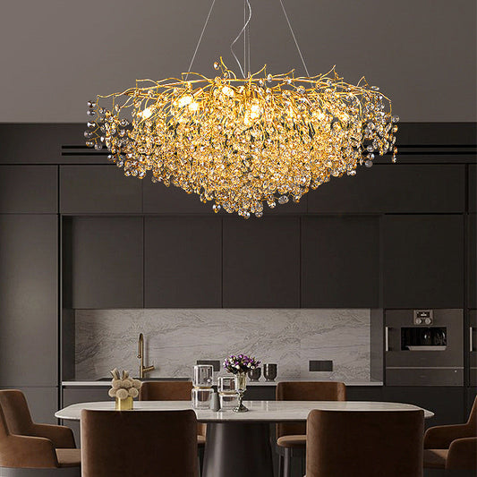 Tatva Lights Golden Elegance Chandelier