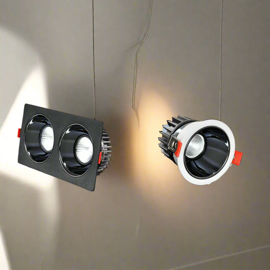 Tatva Lights Zenith Recessed LED Downlight with glossy reflector finish, front-open design, and energy-efficient LED technology – ideal for modern residential and commercial ceilings