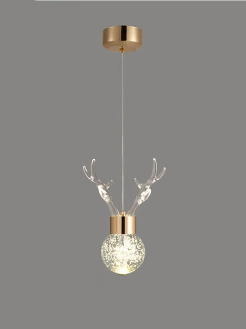 Tatva Lights Deer Horn Drop Pendant featuring an artistic antler-inspired design with a rustic metallic finish and warm LED glow—perfect for cabin-style interiors, dining spaces, or statement lighting in eclectic modern homes.