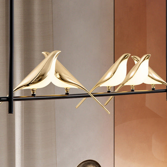 Tatva Lights Birdie Nest Pendant features a whimsical, nature-inspired design with delicate bird accents perched on a nest-like circular frame, paired with soft warm lighting—perfect for adding charm to cozy corners, kids' rooms, or artistic interiors.