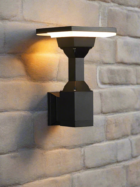 Tatva Lights CastLine RippleGlow Outdoor Wall Light featuring a textured ripple-effect diffuser and sleek rectangular frame with integrated LED—ideal for exterior walls, entrances, and modern outdoor lighting setups.