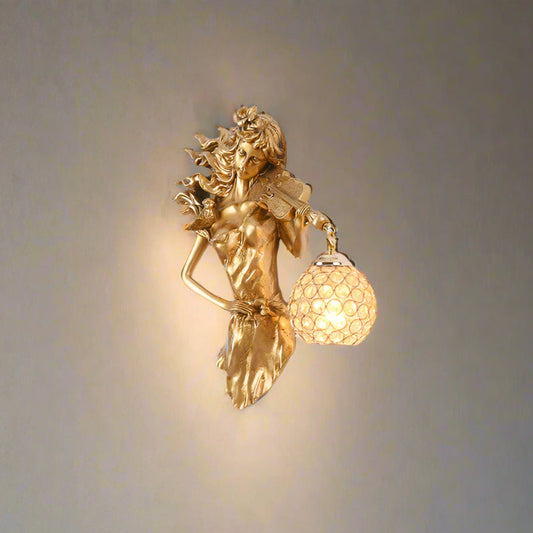 Tatva Lights “Crystal Feather Deer” Metal Wall Lamp combines artistic luxury with functional lighting.
Features a sleek golden deer motif with crystal feather detailing, perfect for elegant wall décor.
Ideal for statement interiors, living spaces, or upscale lobbies seeking designer wall lighting.