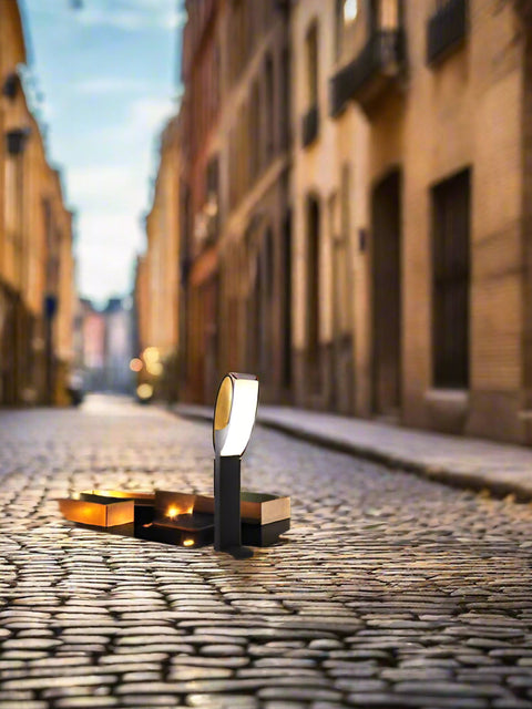 Tatva Lights DuskRay LED Grey Bollard Light featuring a sleek cylindrical design in matte grey finish with integrated downward LED illumination—ideal for pathways, gardens, and contemporary outdoor landscapes