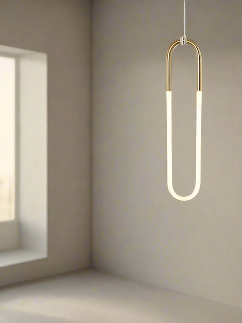 Tatva Lights Elysian Glow Gold LED Pendant Light with a radiant gold finish and circular layered design, featuring integrated LED illumination—ideal for modern dining areas, living rooms, or elegant entryways.