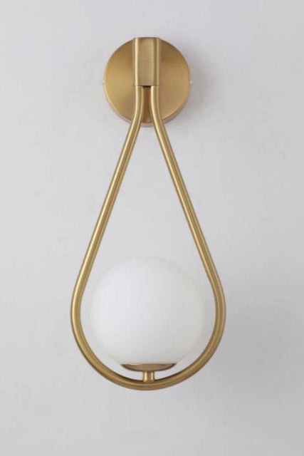 Tatva Lights Frosted Glass Ball Wall Light featuring a round frosted glass shade and sleek metallic base, providing soft ambient LED illumination—ideal for bedrooms, hallways, or modern accent walls.