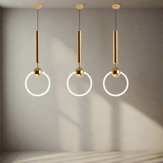 Tatva Lights Luke Hanging Pendant Light – Minimalist LED pendant with a sleek cylindrical design in matte black, ideal for kitchen islands, dining areas, or modern commercial spaces