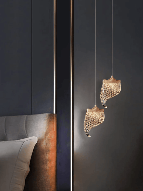 Tatva Lights Mangue Prune Pendant Light – Mango Plum-Inspired Hanging Light with Gilded Acrylic Droplets and LED Tri-Color Glow