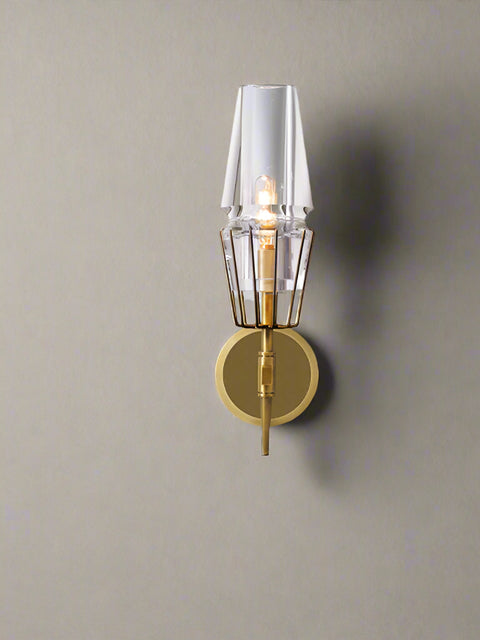 Tatva Lights Orzen Luxe Glass Iron Wall Light – Contemporary wall sconce with a frosted glass globe and brushed gold iron frame, perfect for upscale living rooms, bedrooms, and hallway accents.