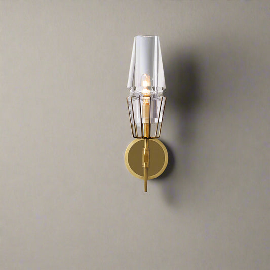 Tatva Lights Orzen Luxe Glass Iron Wall Light – Contemporary wall sconce with a frosted glass globe and brushed gold iron frame, perfect for upscale living rooms, bedrooms, and hallway accents.