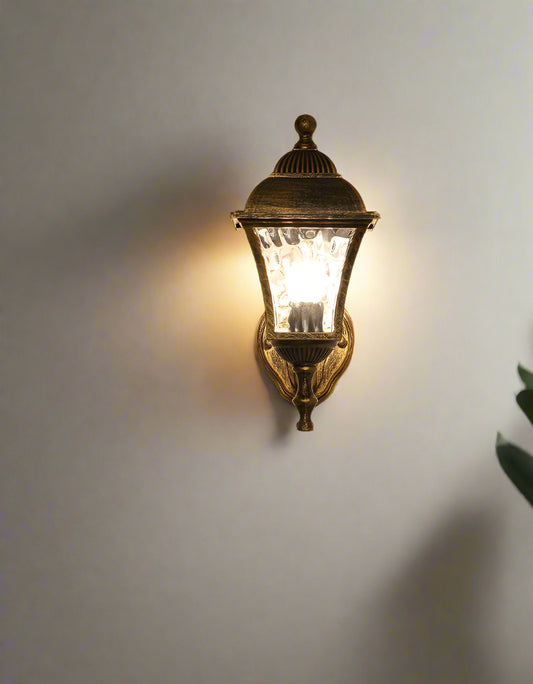 Tatva Lights Ripple Glow Outdoor Wall Light – A stylish and weather-resistant fixture with a ripple-textured design, casting warm, diffused light to elevate your outdoor spaces.