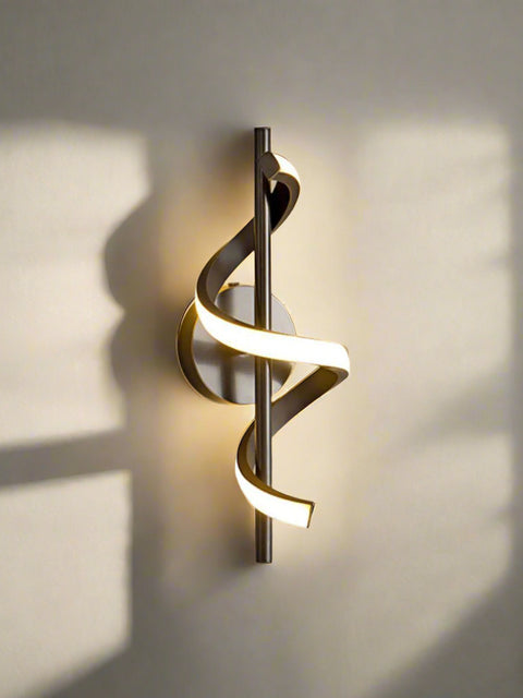 Tatva Lights – Shadow Beam Black Wall Light featuring a sleek matte black finish with focused LED illumination, casting a dramatic upward and downward glow. A modern minimalist fixture perfect for accent lighting in hallways, bedrooms, or living spaces.